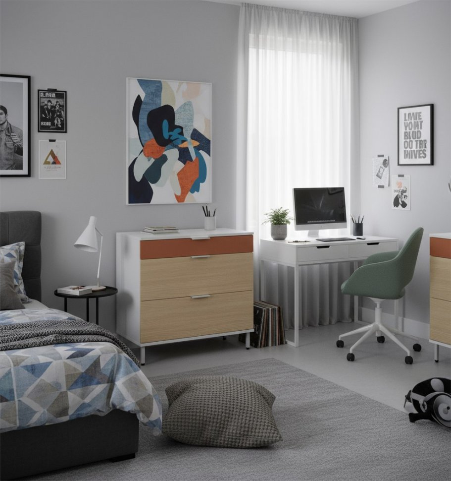 Комод Марвэл 16.234.03, белый, Плэйн, Безмолвная пустыня