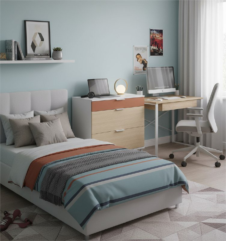 Комод Марвэл 16.234.03, белый, Плэйн, Безмолвная пустыня