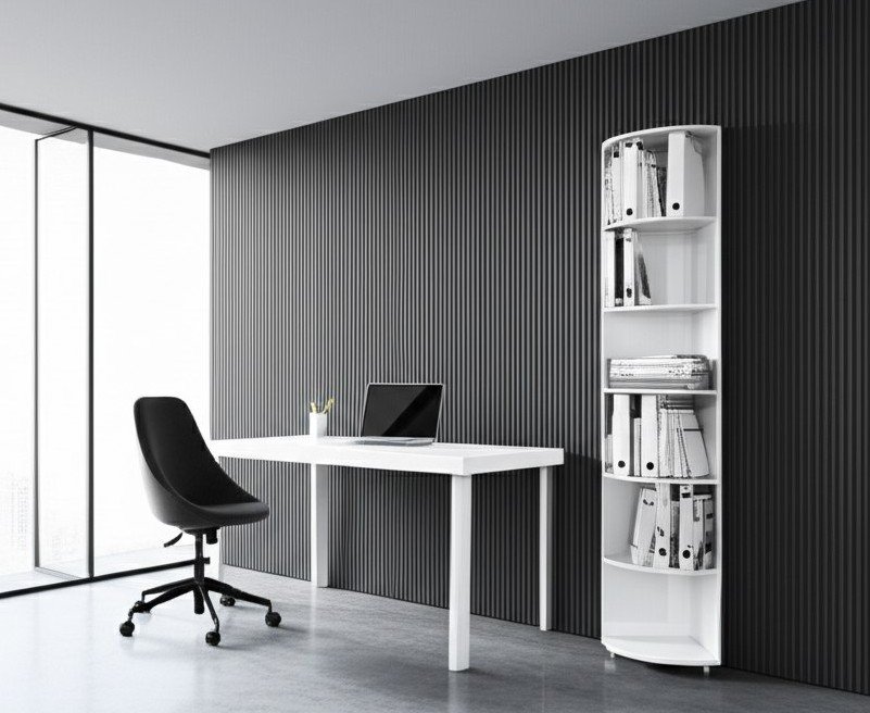 Стеллаж угловой МН-16 Монако гл.410 белый