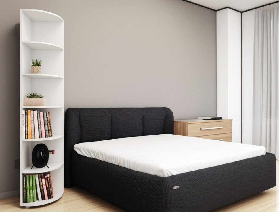 Стеллаж угловой МН-16 Монако гл.410 белый