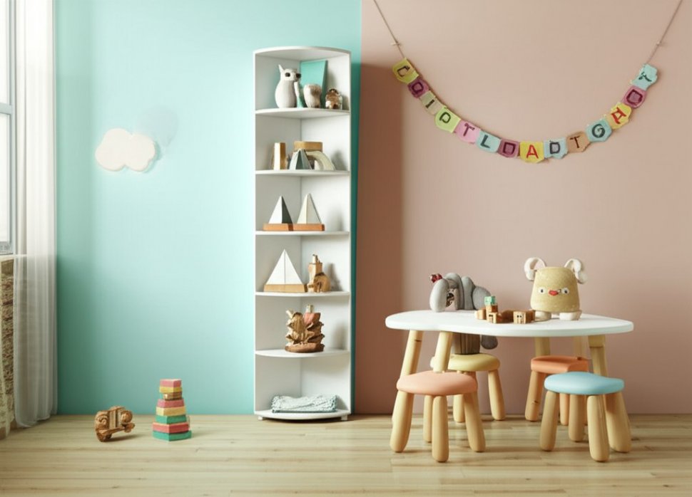 Стеллаж угловой МН-16 Монако гл.410 белый