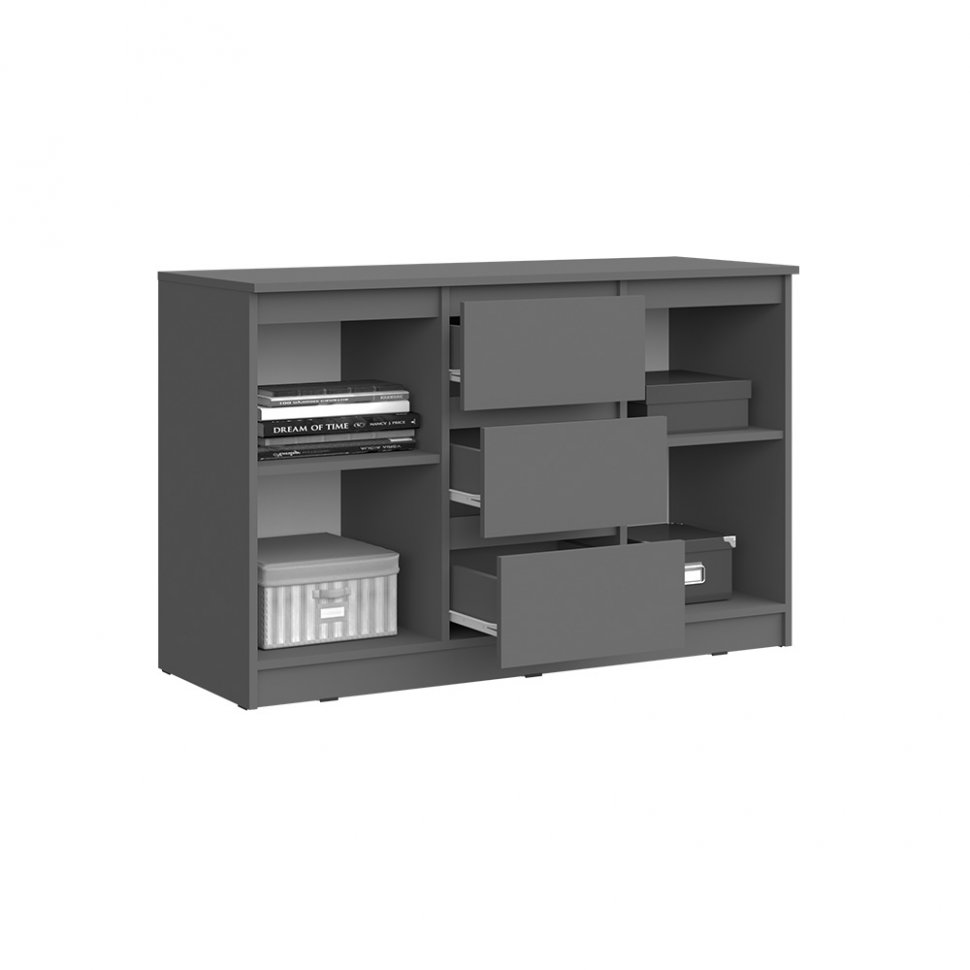 Комод Челси 1200 (2 двери 3 ящика), Графит