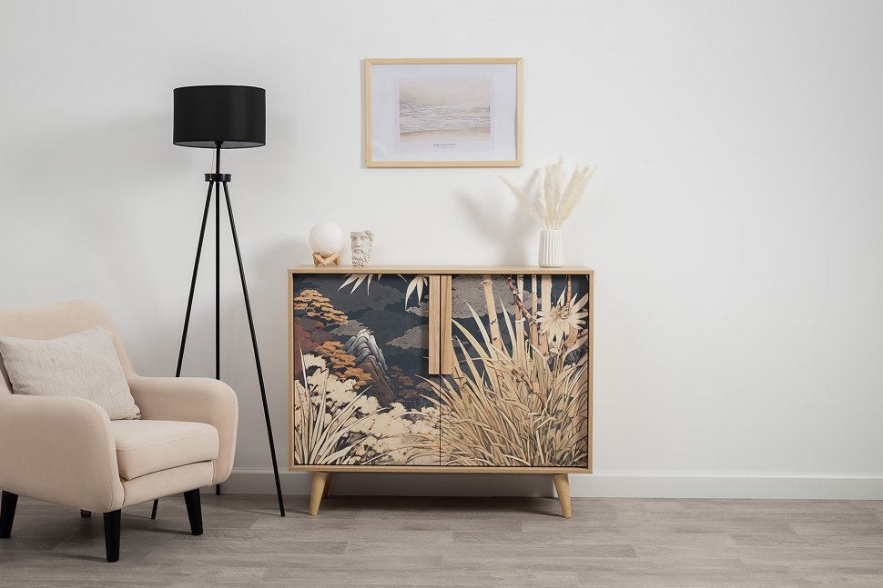 Току комод 16.230.04 Гикори Рокфорд / Белый