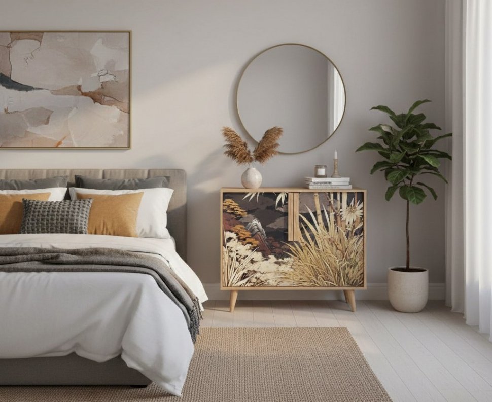 Току комод 16.230.04 Гикори Рокфорд / Белый