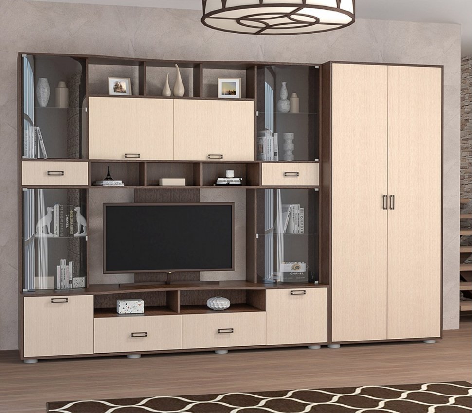 Аллегро 4 шкаф 2х ств. / Венге/дуб Белфорд