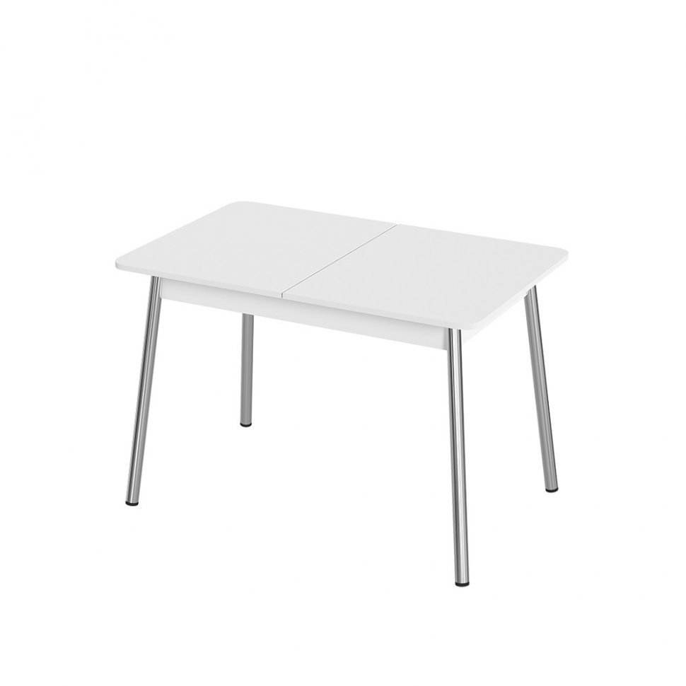 Стол раздвижной Лион-2 (Мебель-Трейд) Белый матовый