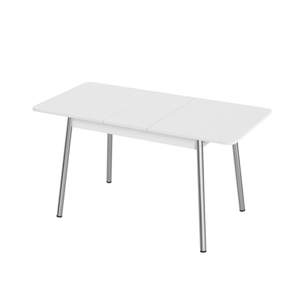 Стол раздвижной Лион-2 (Мебель-Трейд) Белый матовый