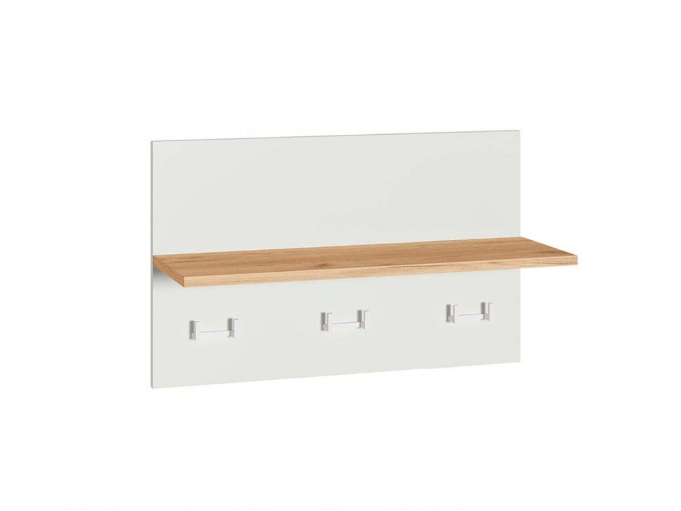 Октава Вешалка 15.14.01 Белый шагрень/Дуб Вотан