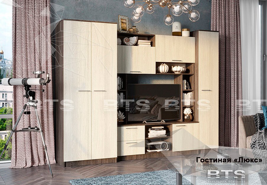 Гостиная Флора Люкс БТС (Ясень)