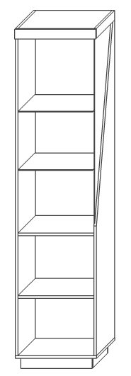 Шкаф с витриной Л Лайт КМК 0551.6