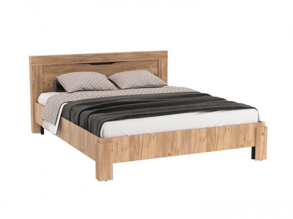 90.08 кровать двойная Флорида Дуб золотой / Венге