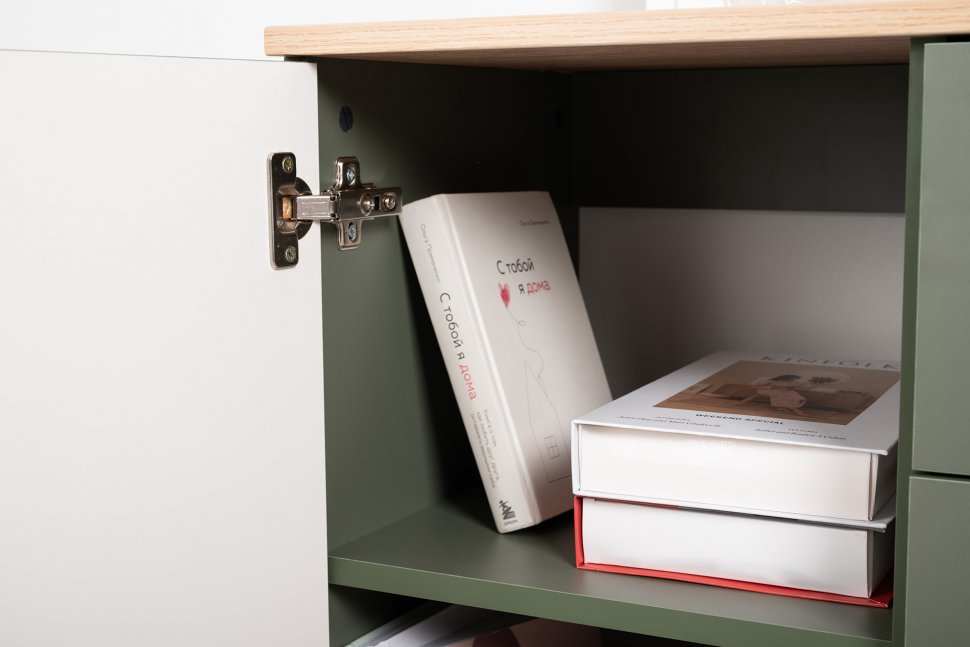 Матиас комод 16.245 Гикори Рокфорд / Дымчатый Зеленый