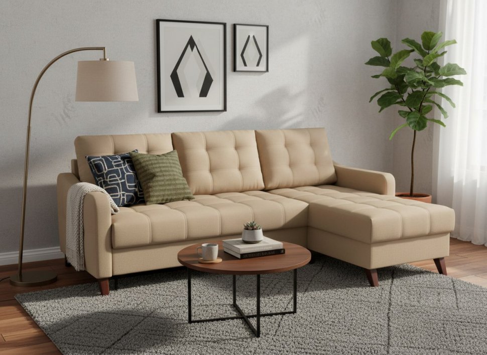 Диван угловой Римини-1 Velutto 05