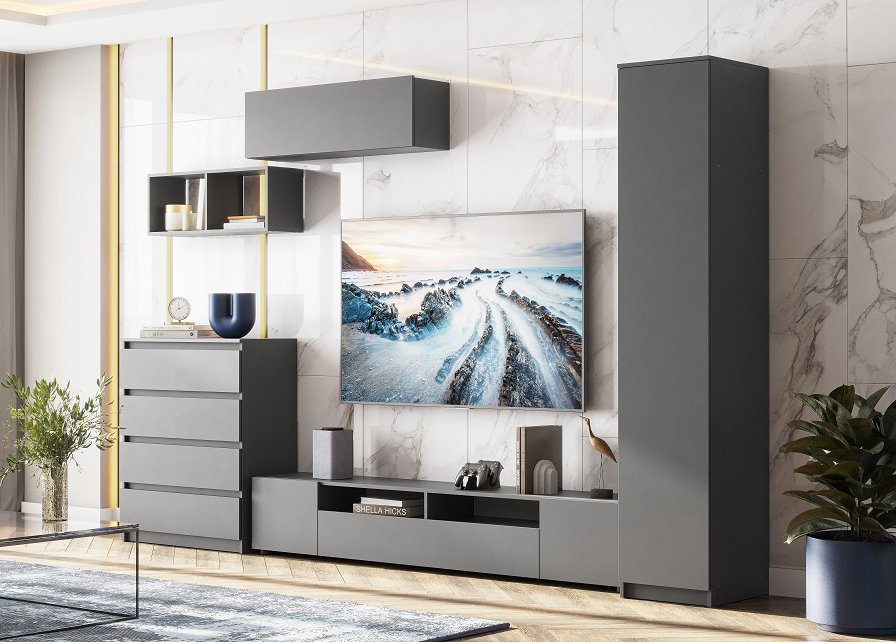 Гостиная Денвер (Графит серый) Комплект