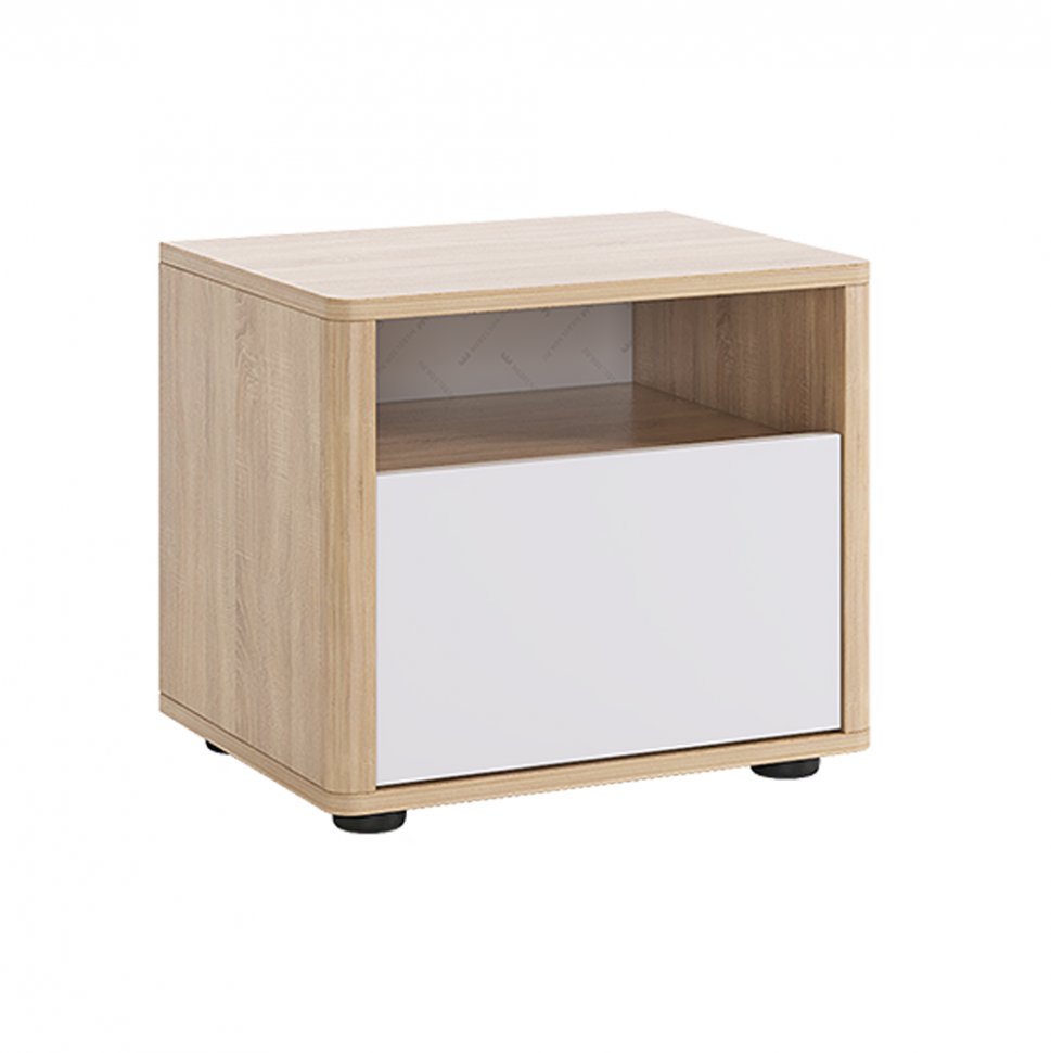 Тумба прикроватная Зара (Дуб сонома / Белый)