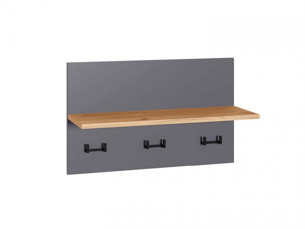 Октава Вешалка 15.14.01 Серый графит/Дуб Вотан