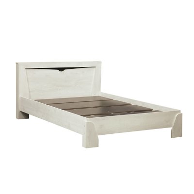 Кровать 33.07 Лючия 900 с настилом бетон пайн белый/венге