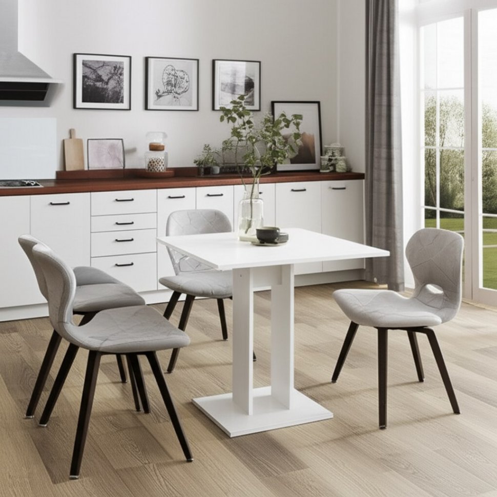 Стол обеденный СО 7, Белый текстурный