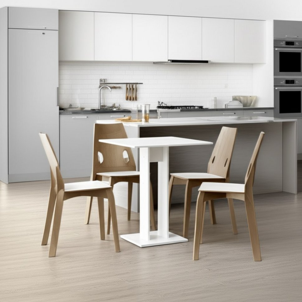 Стол обеденный СО 7, Белый текстурный