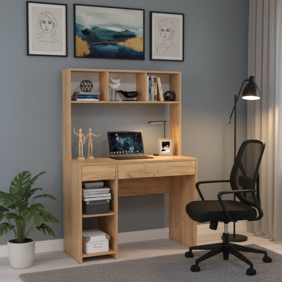 Комфорт Стол компьютерный 12.77 Дуб Крафт золотой