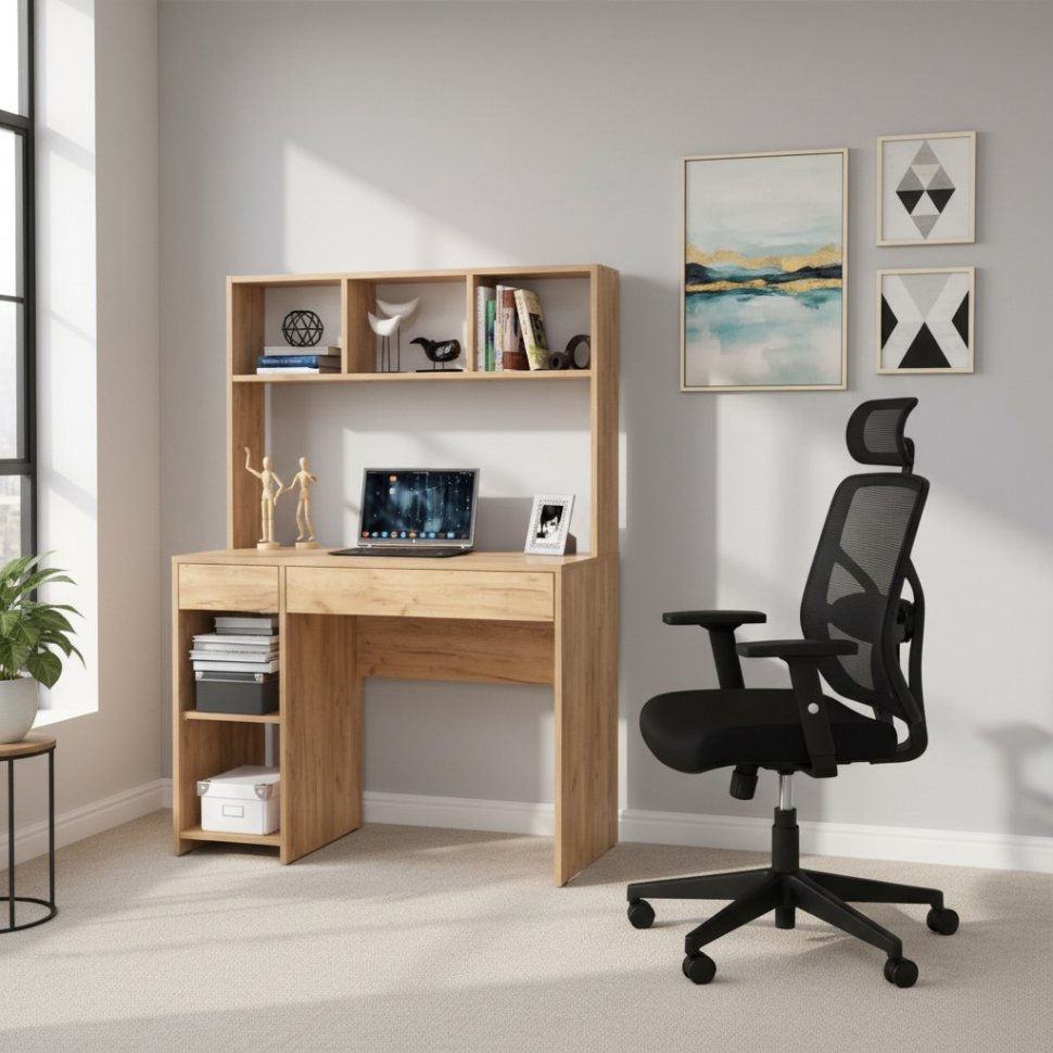 Комфорт Стол компьютерный 12.77 Дуб Крафт золотой