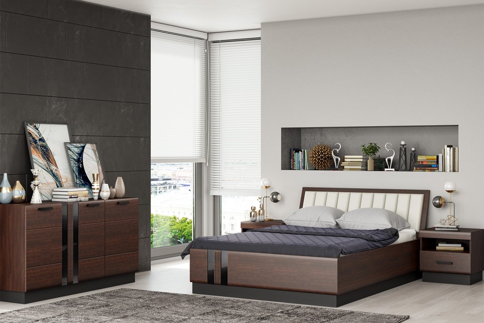 Комод Магнолия, Дерево, Орех