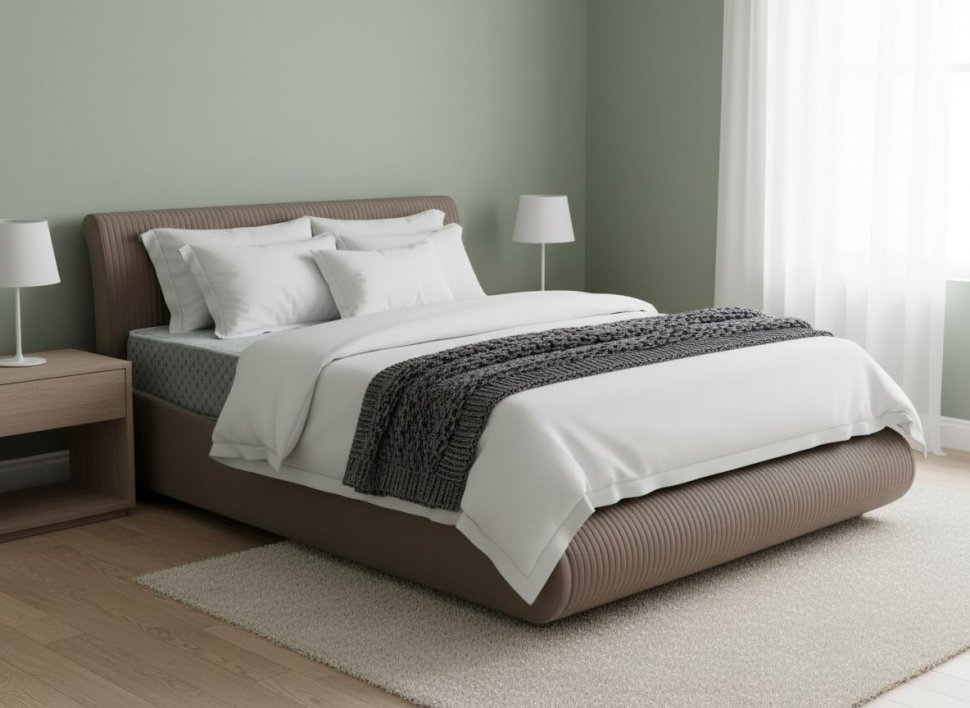 Кровать Нефертити 1800 с под. механизмом / какао №8