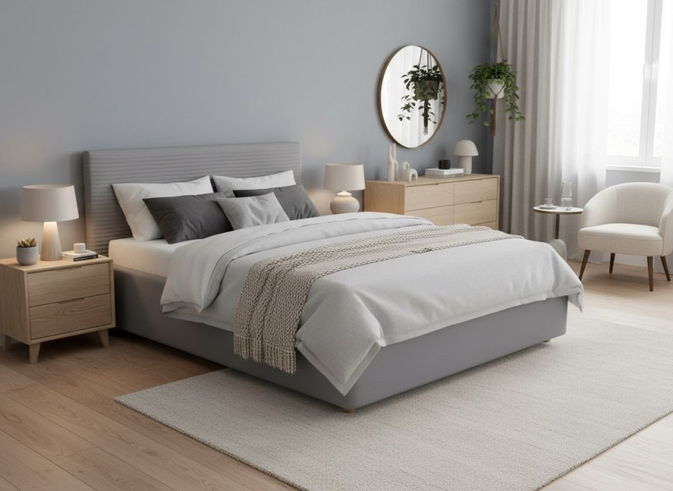 Кровать Event Loft 1600 с основанием / серый №25