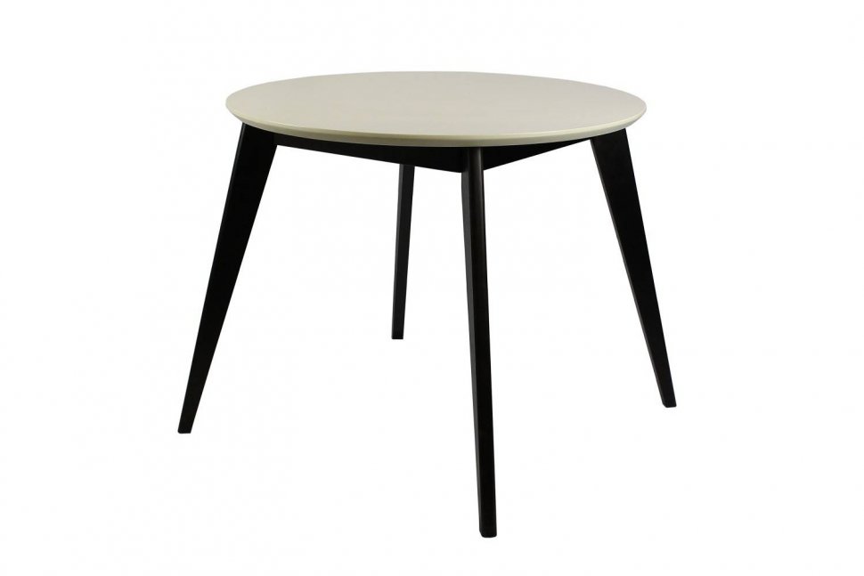 Стол обеденный круглый Олсон Мини 90 (Венге/слоновая кость)