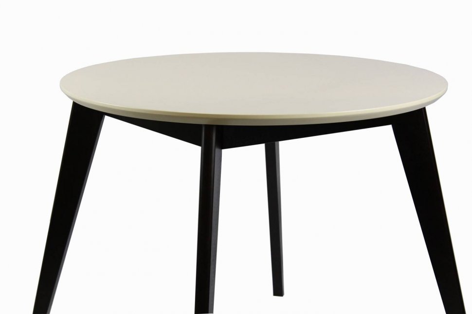 Стол обеденный круглый Олсон Мини 90 (Венге/слоновая кость)