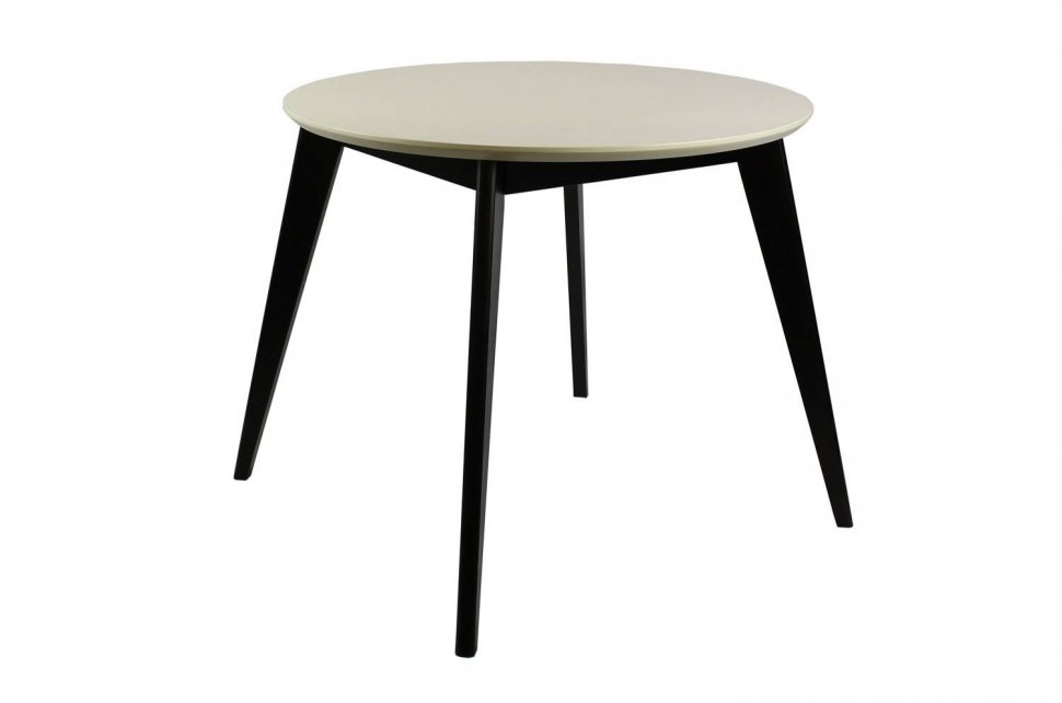 Стол обеденный круглый Олсон Мини 90 (Венге/слоновая кость)