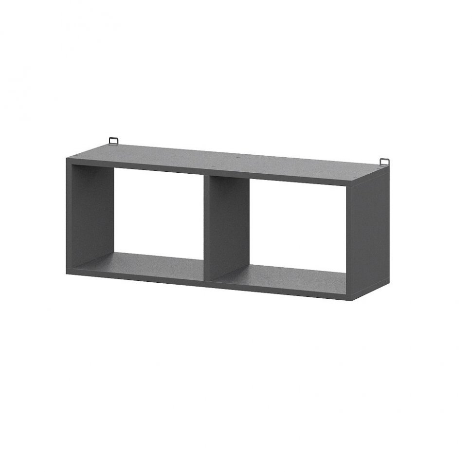 Полка книжная навесная Денвер (Графит серый)