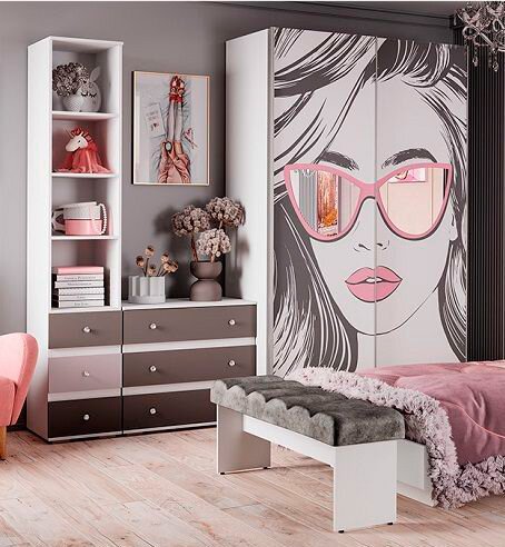 Шкаф-пенал ПН-10 Мемори Семья Мебелони (БТС)