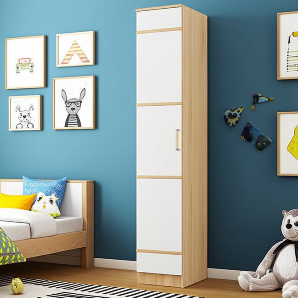 Шкаф-пенал Сакура (БТС) 400 Белый/Дуб Сонома