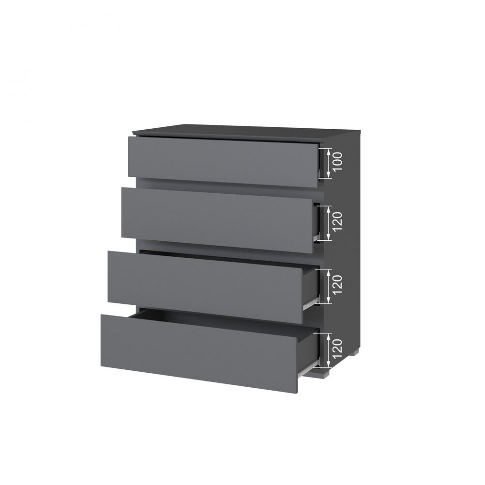 Комод Плейона, Графит серый