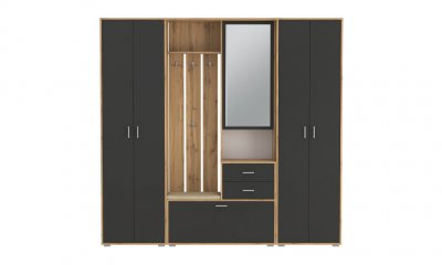 Прихожая модульная Антре 2 Дуб вотан / Диамант серый