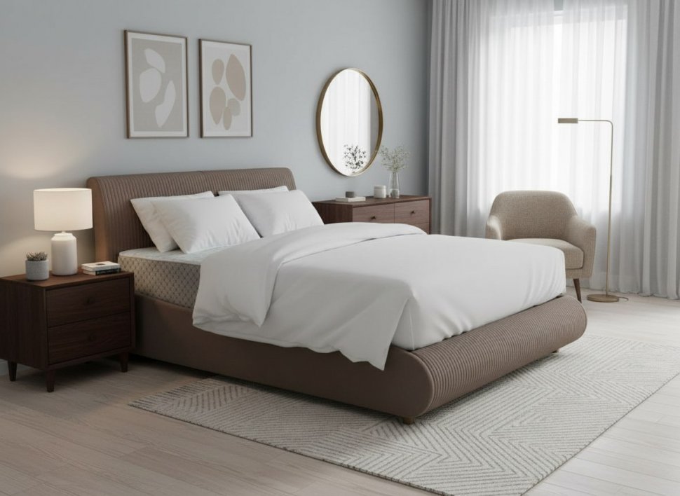 Кровать Нефертити 1600 с под. механизмом / какао №8