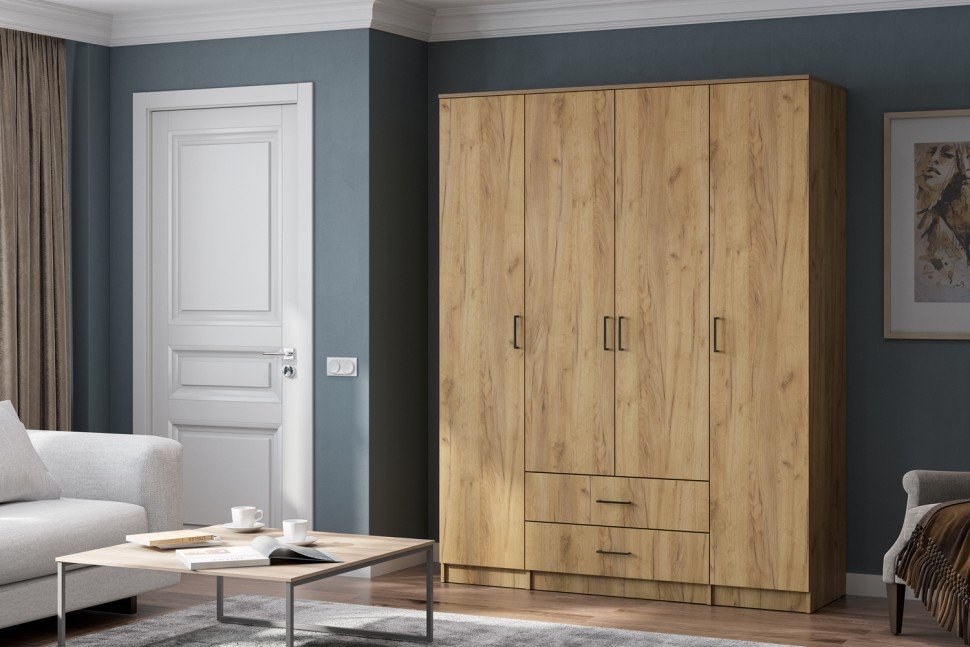 ШК 1 шкаф (серия 2) / Дуб золотой