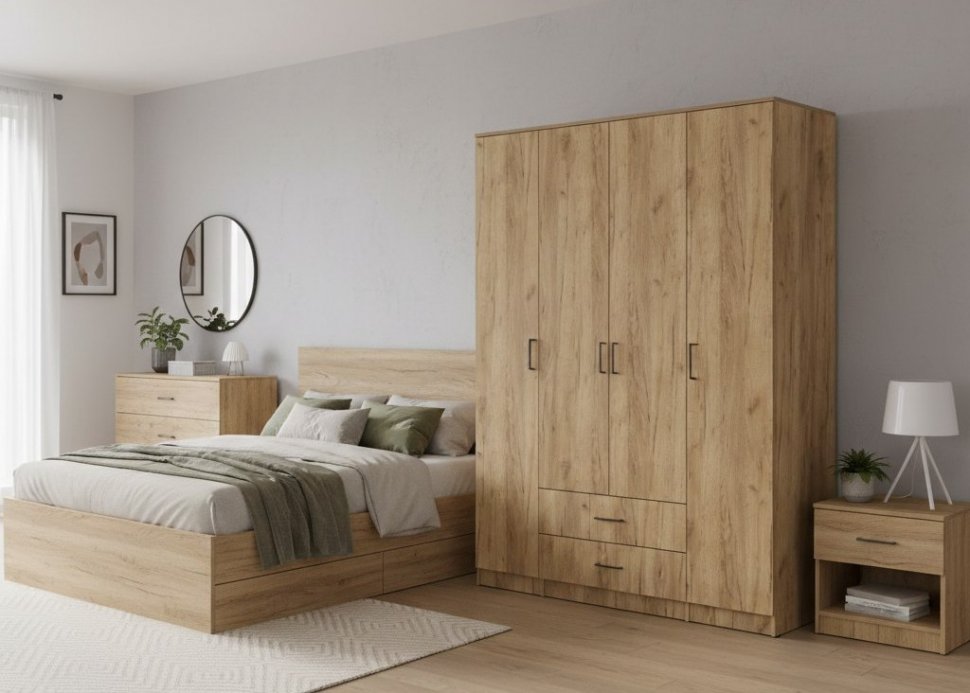 ШК 1 шкаф (серия 2) / Дуб золотой