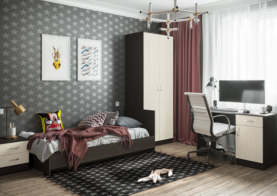 Шкаф двухстворчатый Ронда ШК-2 (Интерьер Центр) Венге