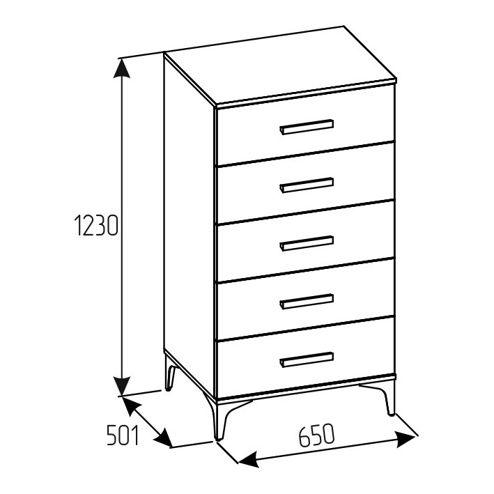 Комод высокий Кара 3 (Глазов)