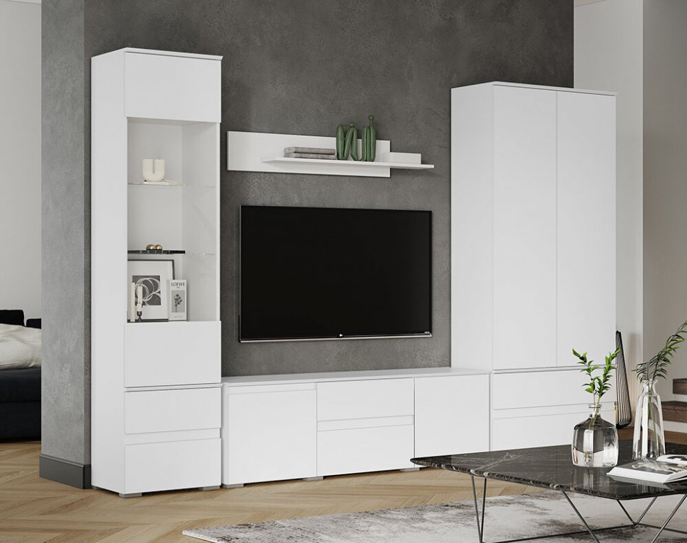 Шкаф-витрина Плейона (ТЭКС) Белый