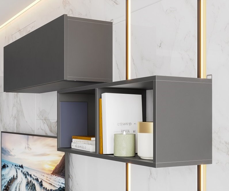 Шкаф навесной Денвер (Графит серый)