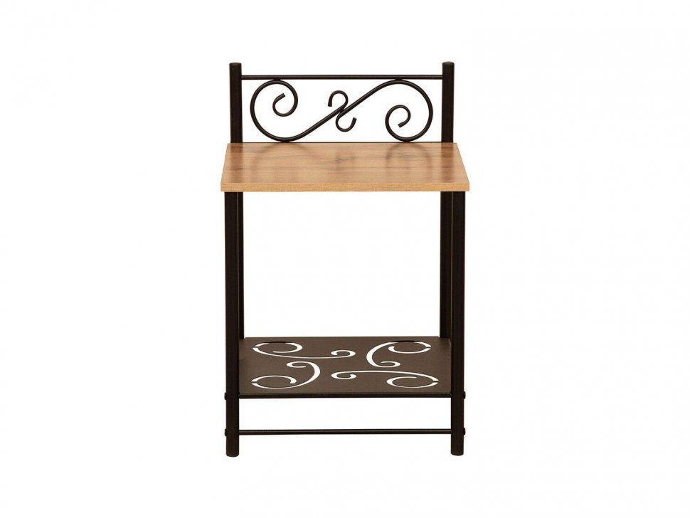 Тумба прикроватная 42.42 Ницца Дуб Вотан/металл черный