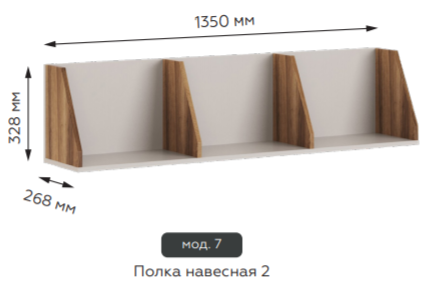 Полка навесная 2 Анри 7 (Алиссия)
