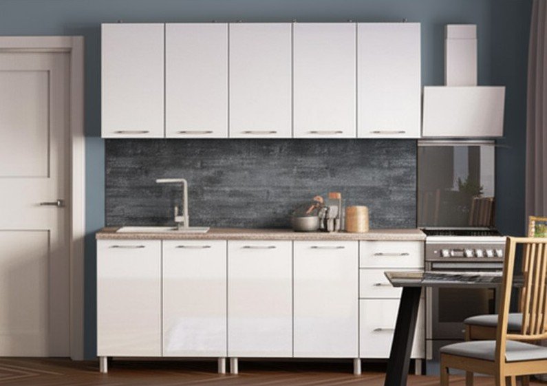 Кухня Танго 2 м, Белый