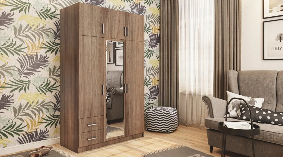 Шкаф с антресолями (BTS) Ясень Шимо