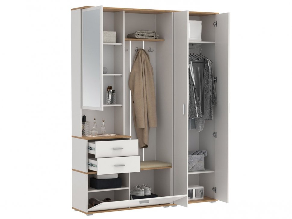 Прихожая модульная Антре 1 Белый