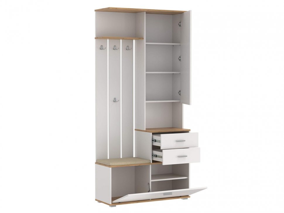 Прихожая модульная Антре 1 Белый