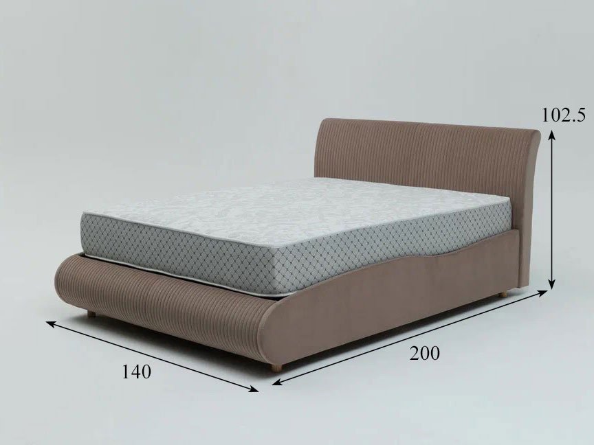 Кровать Нефертити 1400 с под. механизмом / какао №8